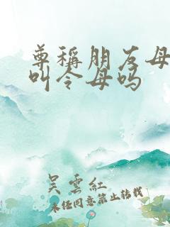 尊称朋友母亲能叫令母吗