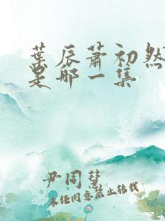 叶辰萧初然离婚是哪一集