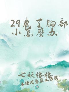 29岁了胸部太小怎么办