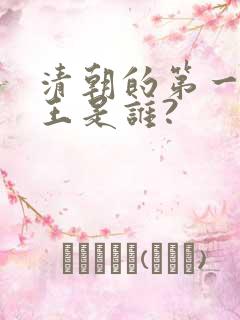 清朝的第一个帝王是谁?