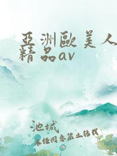 亚洲欧美人高清精品av