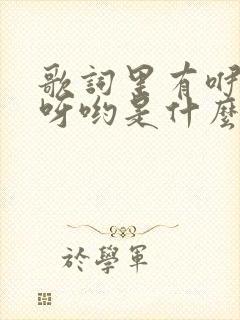 歌词里有咿呀咿呀哟是什么歌