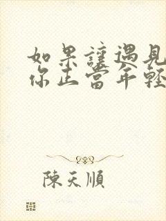 如果让遇见你而你正当年轻什么歌