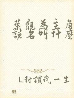 叶观为主角的小说名叫什么