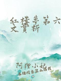 红楼梦第六回原文赏析 红楼梦第六回原文赏析