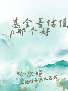 基金看估值app哪个好