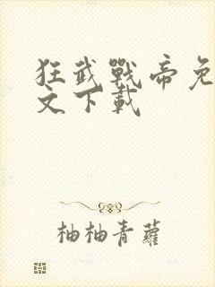 狂武战帝免费全文下载