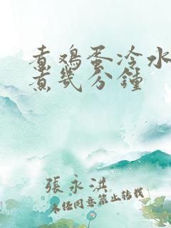 煮鸡蛋冷水下锅煮几分钟