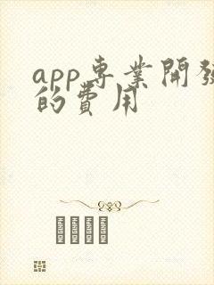 app专业开发的费用