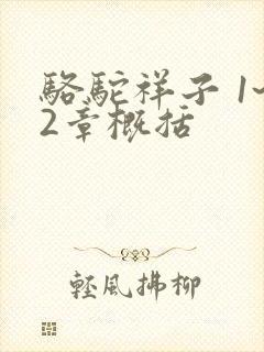 骆驼祥子 1~2章概括