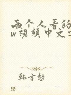 两个人看的www视频中文字幕