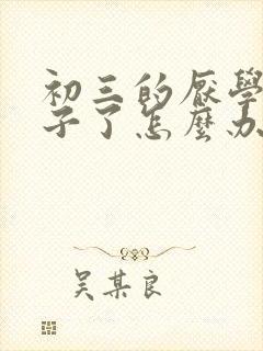 初三的厌学的孩子了怎么办 初三的厌学的孩子了怎么办