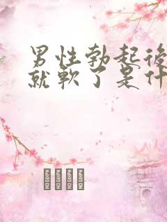 男性勃起后很快就软了是什么原因