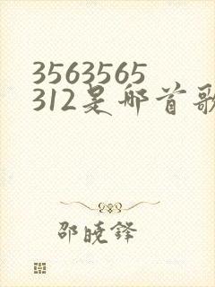 3563565312是哪首歌的歌词 3563565312是哪首歌的歌词