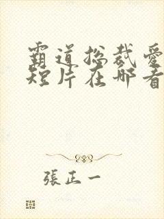 霸道总裁爱上我短片在哪看