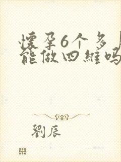 怀孕6个多月还能做四维吗
