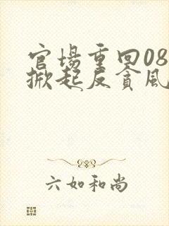 官场重回08年掀起反贪风波的小说