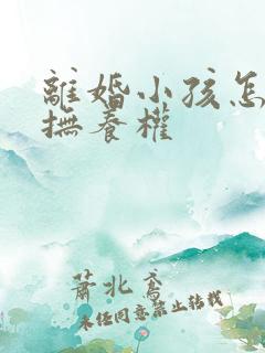 离婚小孩怎么判抚养权