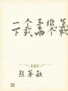 一个手机怎么能下载两个软件