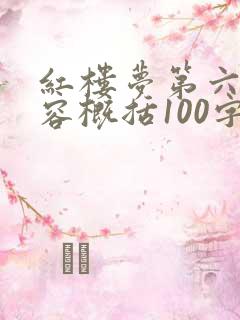 红楼梦第六回内容概括100字