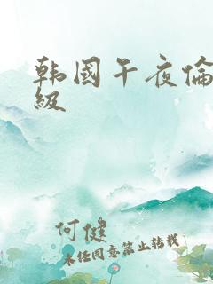 韩国午夜伦理三级