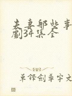夫妻那些事电视剧34集全 夫妻那些事电视剧34集全