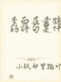 李白在黄鹤楼写的诗句是什么