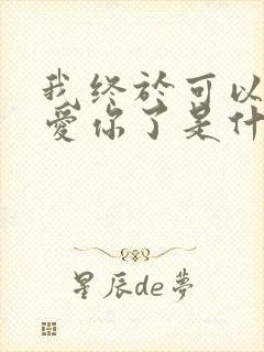 我终于可以不再爱你了是什么歌