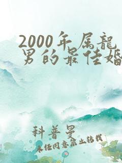 2000年属龙男的最佳婚配属相