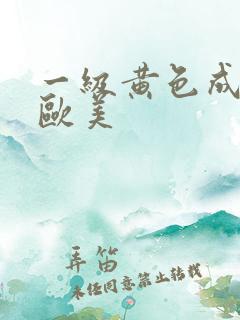 一级黄色成人看欧美