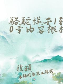 骆驼祥子1到10章内容概括50字