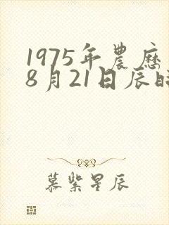 1975年农历8月21日辰时的八字