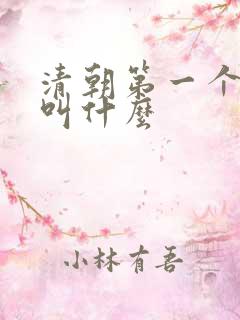 清朝第一个皇帝叫什么