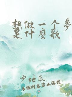想做一个梦给你是什么歌