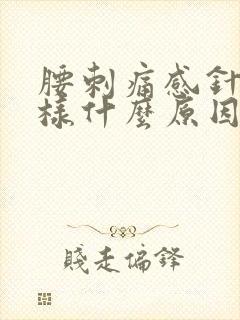 腰刺痛感针扎一样什么原因