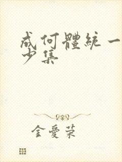 成何体统一共多少集