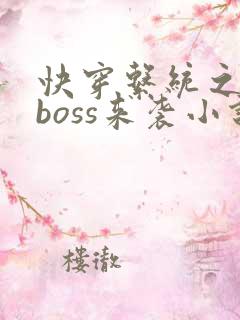 快穿系统之反派boss来袭小说免费