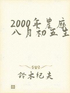 2000年农历八月初五生辰八字