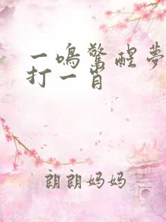 一鸣惊醒梦中人打一肖