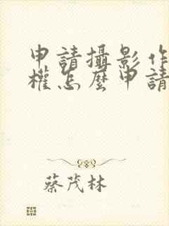 申请摄影作品版权怎么申请