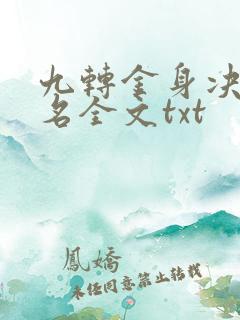 九转金身决龙无名全文txt