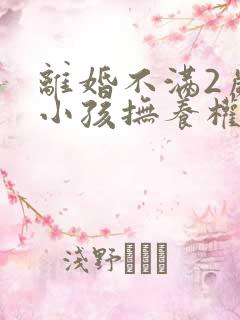 离婚不满2岁的小孩抚养权归谁