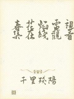 春花焰电视剧全集在线观看免费高清