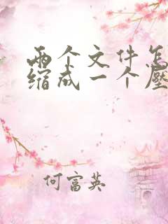 两个文件怎么压缩成一个压缩包