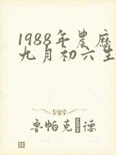 1988年农历九月初六生辰八字