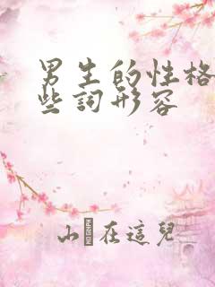 男生的性格有哪些词形容