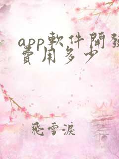 app软件开发费用多少 app软件开发费用多少