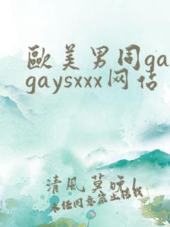 欧美男同gaygaysxxx网站