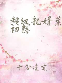超级龙婿叶辰萧初然