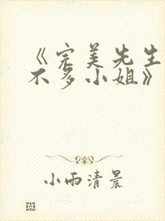 《完美先生和差不多小姐》电视剧